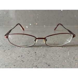 Easy Clip Q4011 51-17-135 30 Red Metal Full Rim Eyeglasses Frames ONLY Full rim